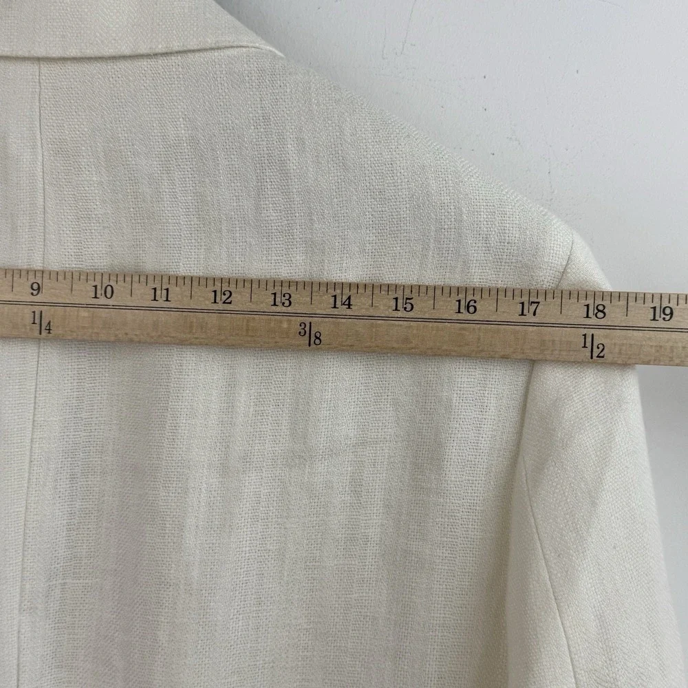 Todd Snyder Linen Sutton Blazer Mens 40L White Herringbone Beach Wedding NWT